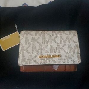 Michael Kors White and Brown Women's Bag